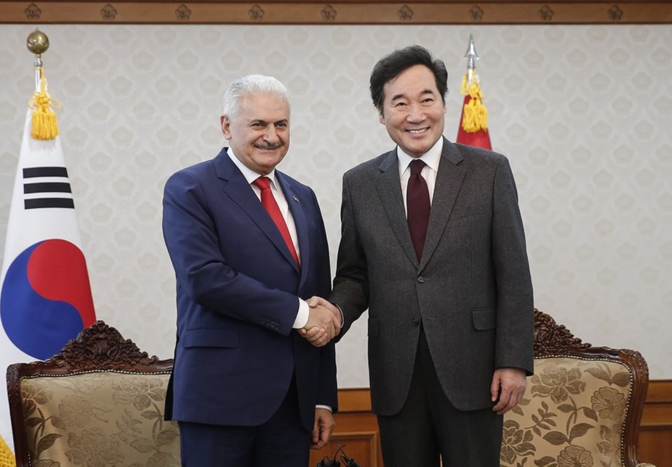 Başbakan Binali Yıldırım ile Guney Kore Başbakanı Lee Nak-yeon
